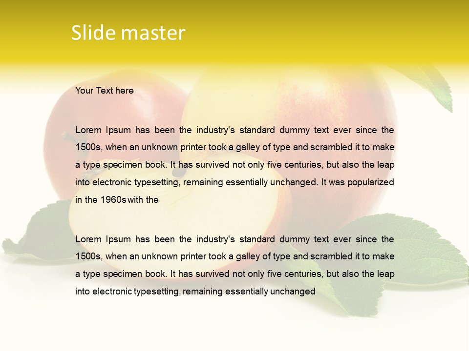 Floral Apple Background PowerPoint Template