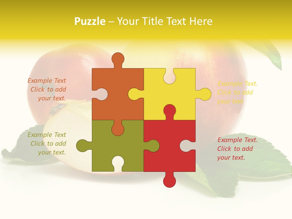 Floral Apple Background PowerPoint Template