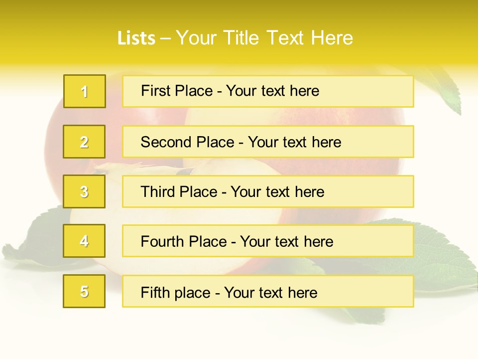 Floral Apple Background PowerPoint Template