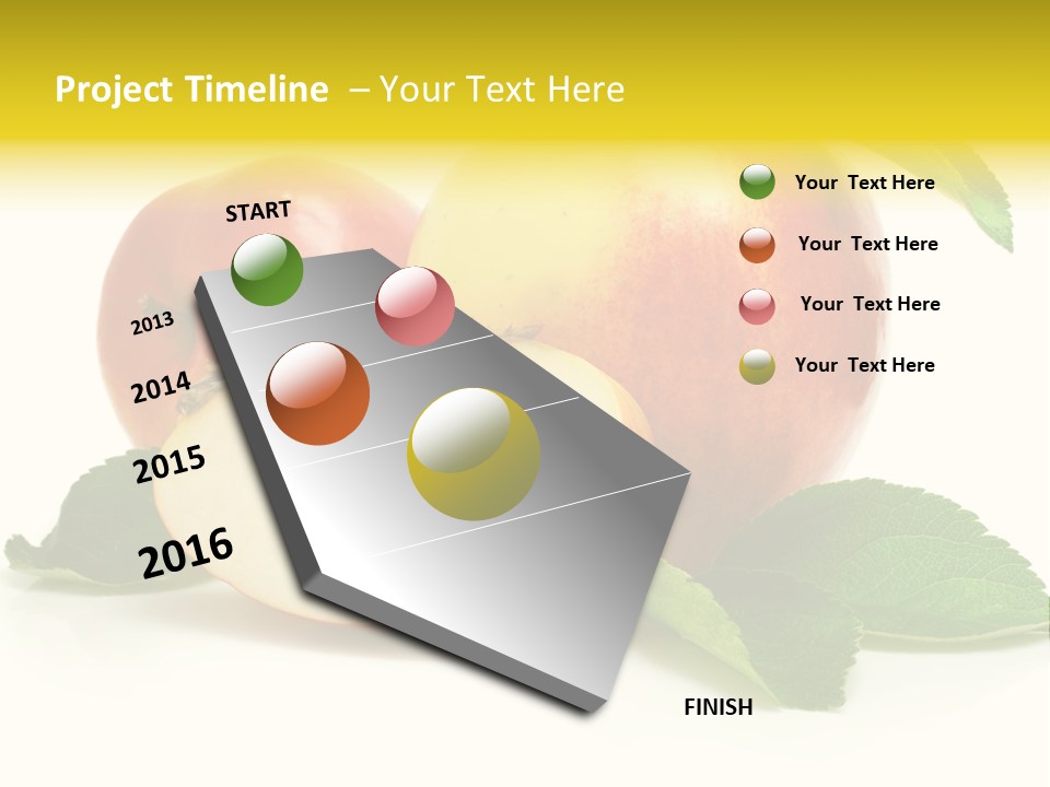 Floral Apple Background PowerPoint Template