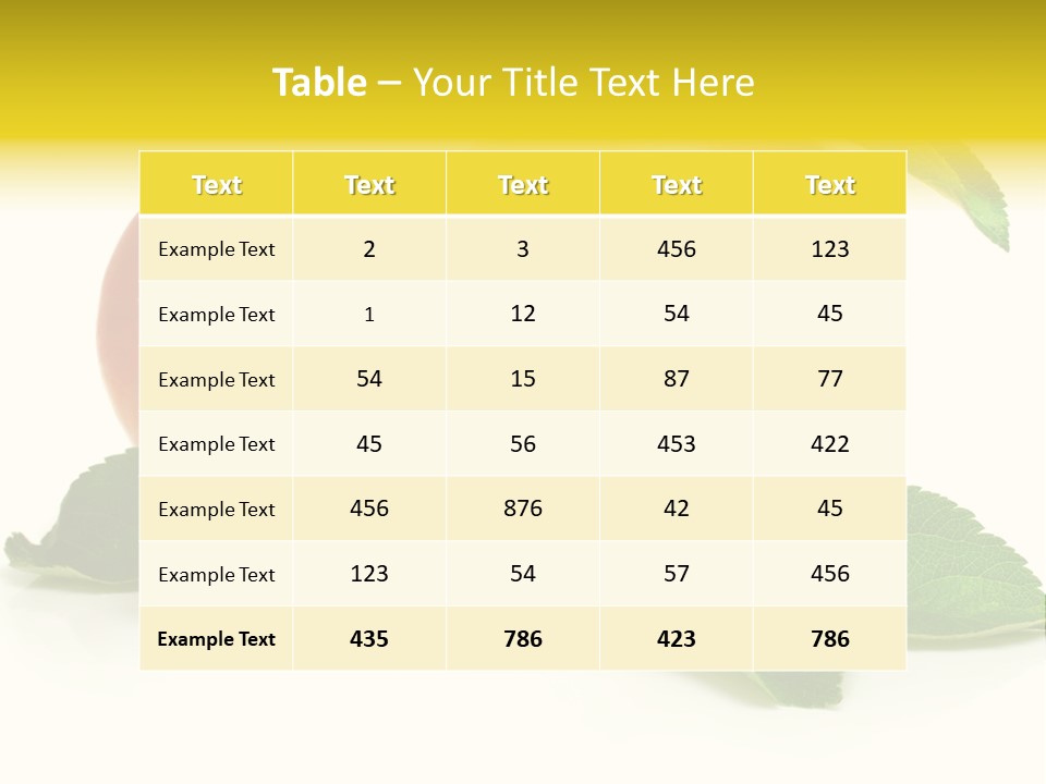 Floral Apple Background PowerPoint Template