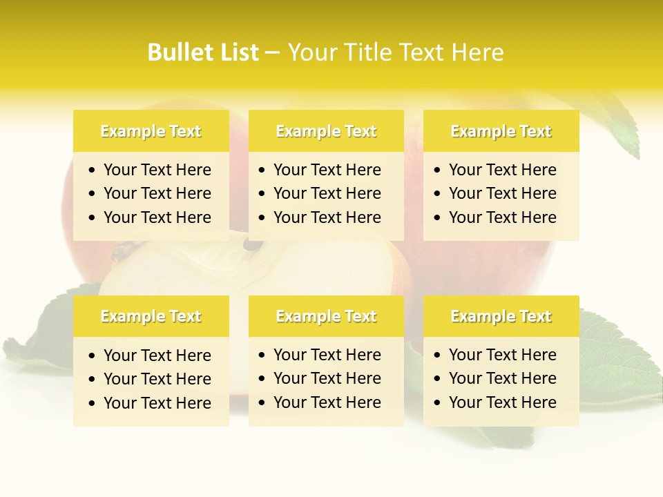 Floral Apple Background PowerPoint Template