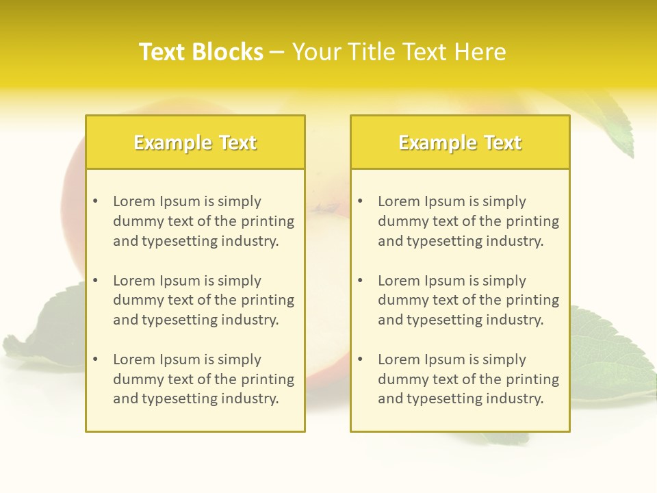 Floral Apple Background PowerPoint Template