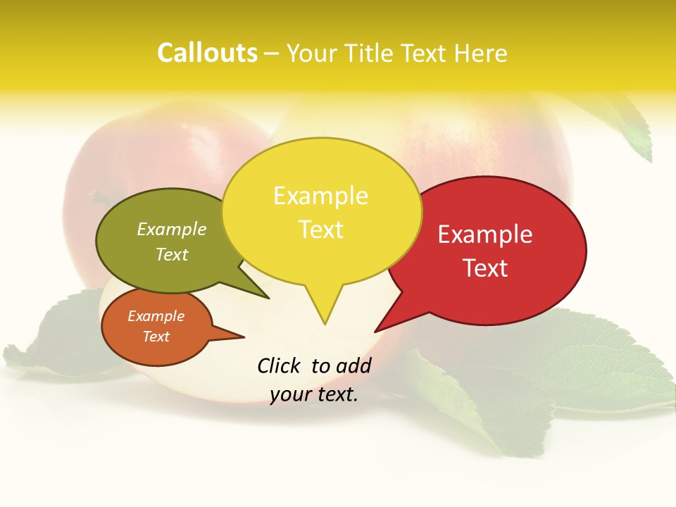 Floral Apple Background PowerPoint Template