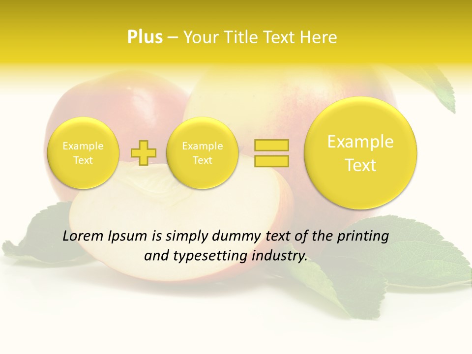 Floral Apple Background PowerPoint Template