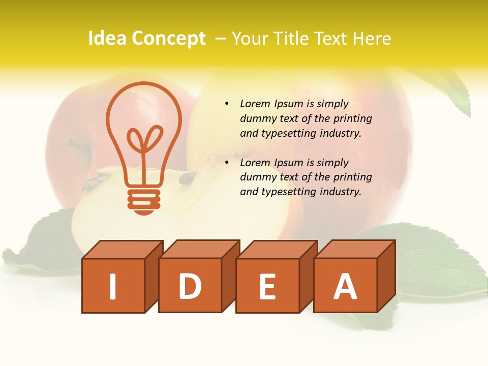 Floral Apple Background PowerPoint Template