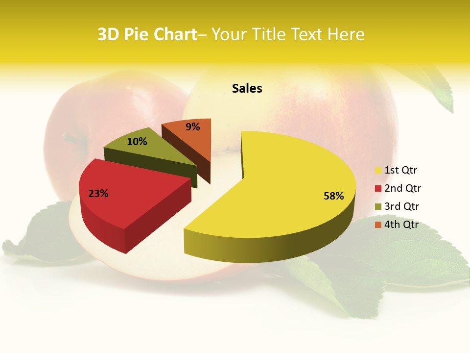 Floral Apple Background PowerPoint Template