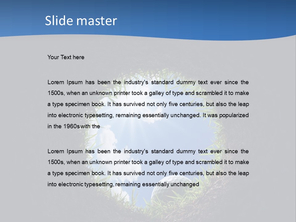 Frustration Inside Grass PowerPoint Template