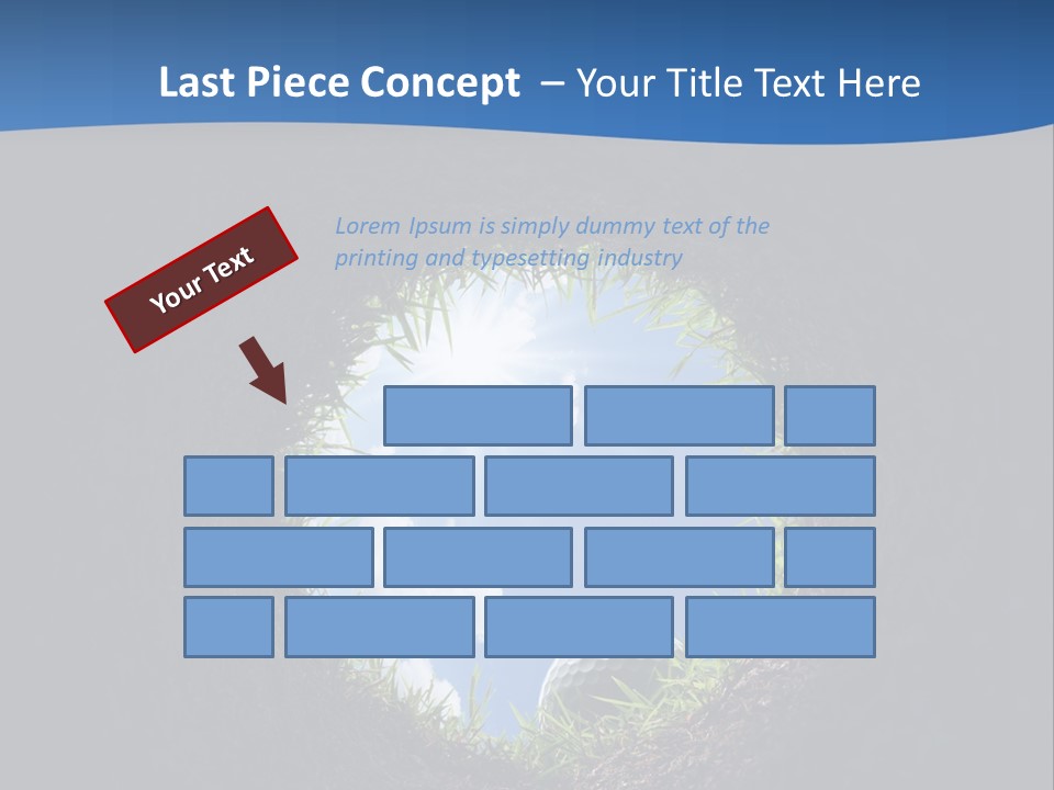 Frustration Inside Grass PowerPoint Template