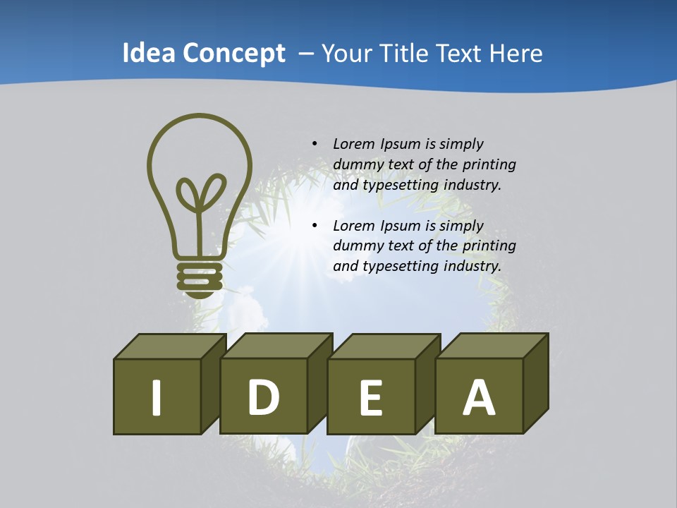 Frustration Inside Grass PowerPoint Template