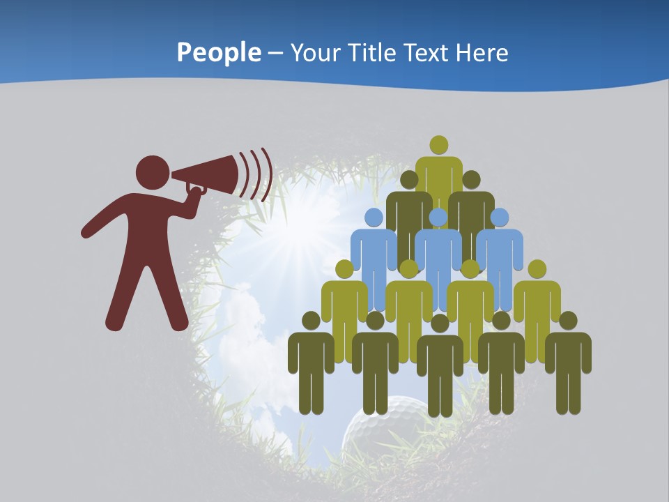 Frustration Inside Grass PowerPoint Template