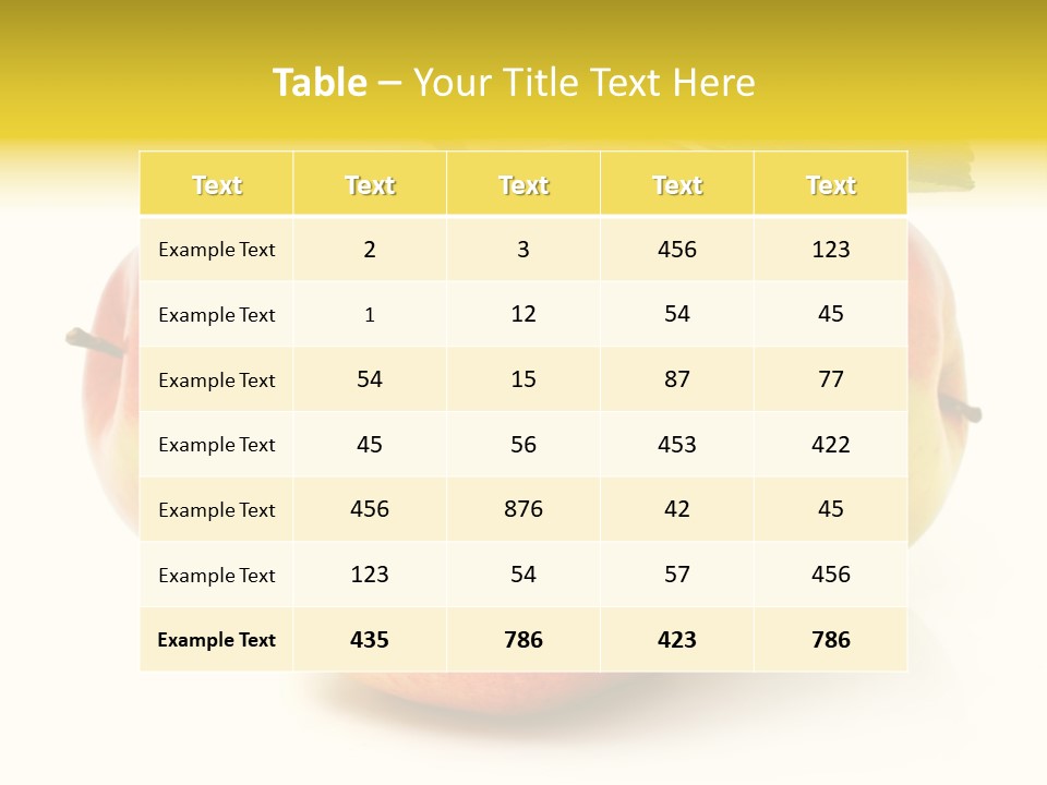 Background Still Life Healthy PowerPoint Template