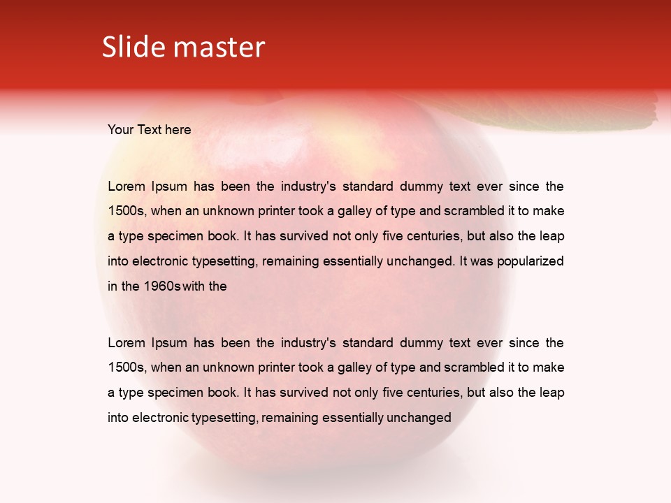 Healthy Leaf Apple PowerPoint Template