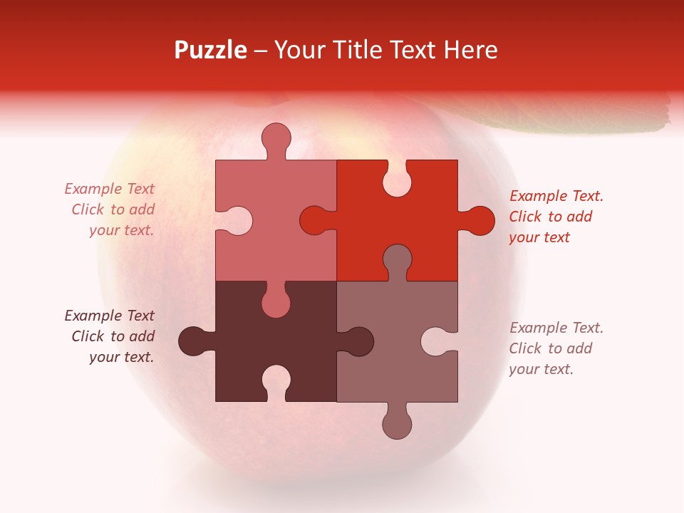 Healthy Leaf Apple PowerPoint Template