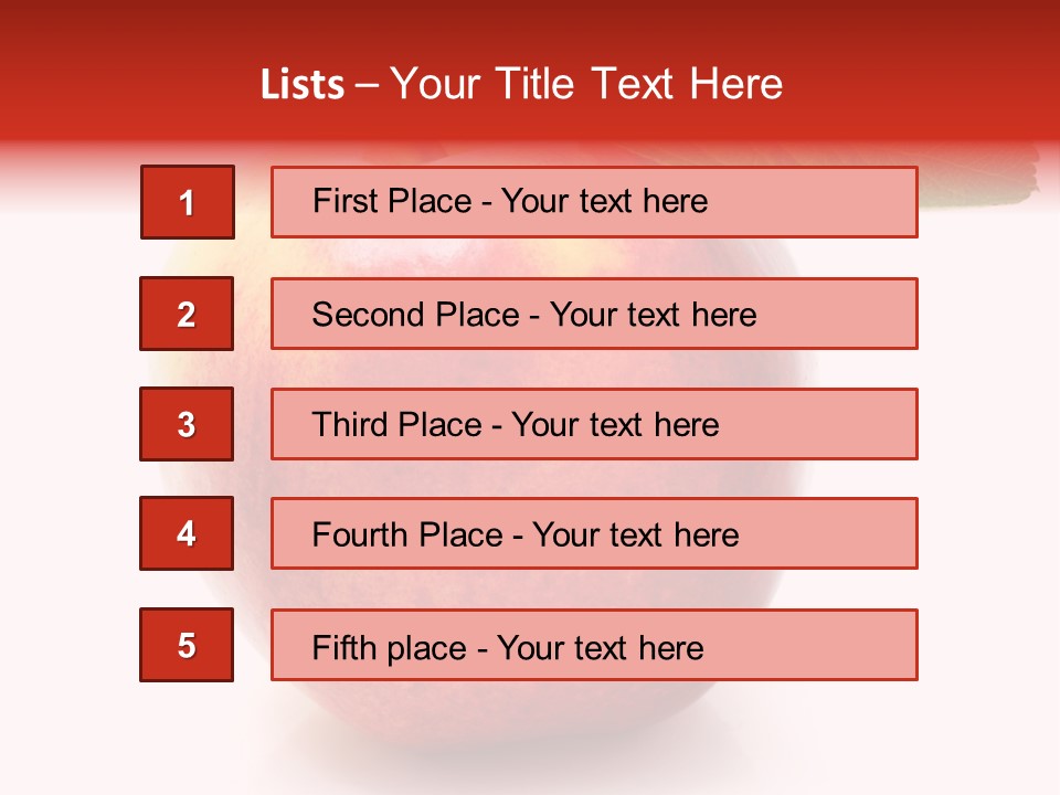 Healthy Leaf Apple PowerPoint Template