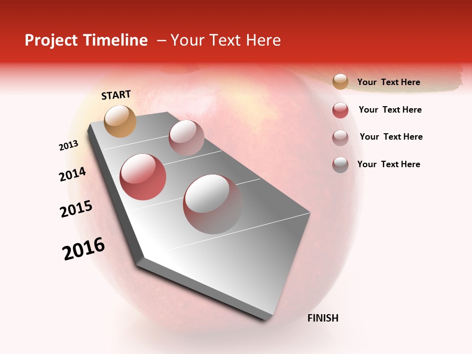 Healthy Leaf Apple PowerPoint Template