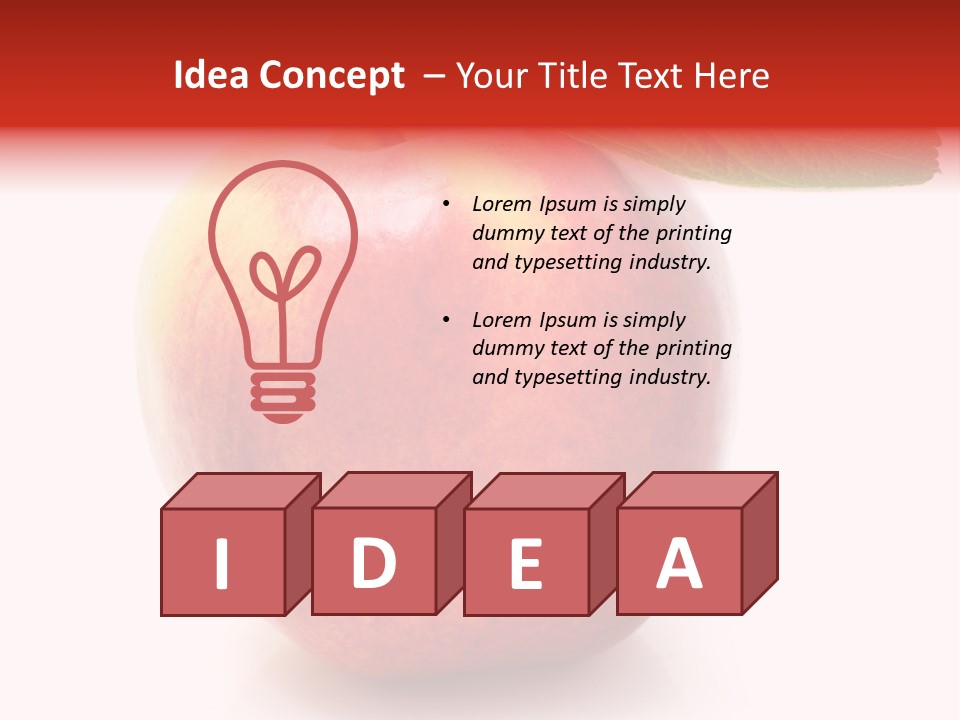 Healthy Leaf Apple PowerPoint Template