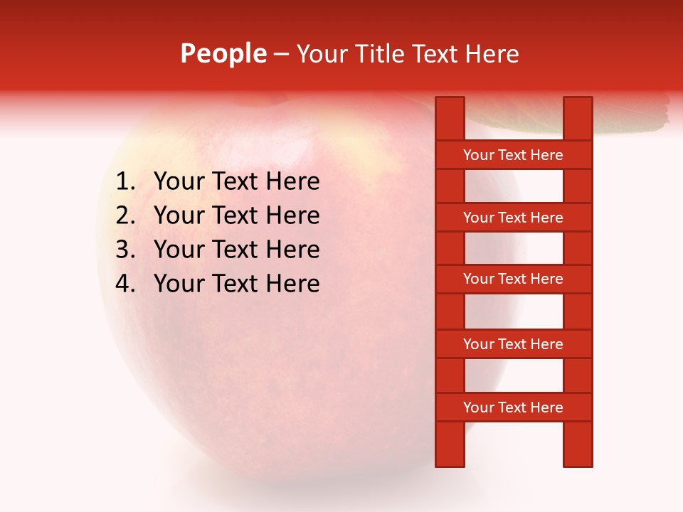Healthy Leaf Apple PowerPoint Template