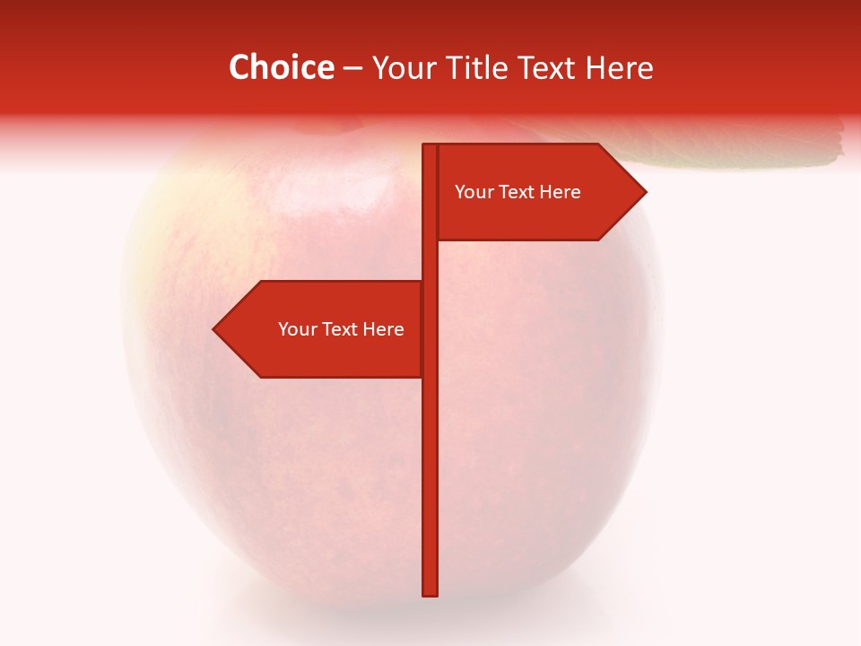 Healthy Leaf Apple PowerPoint Template