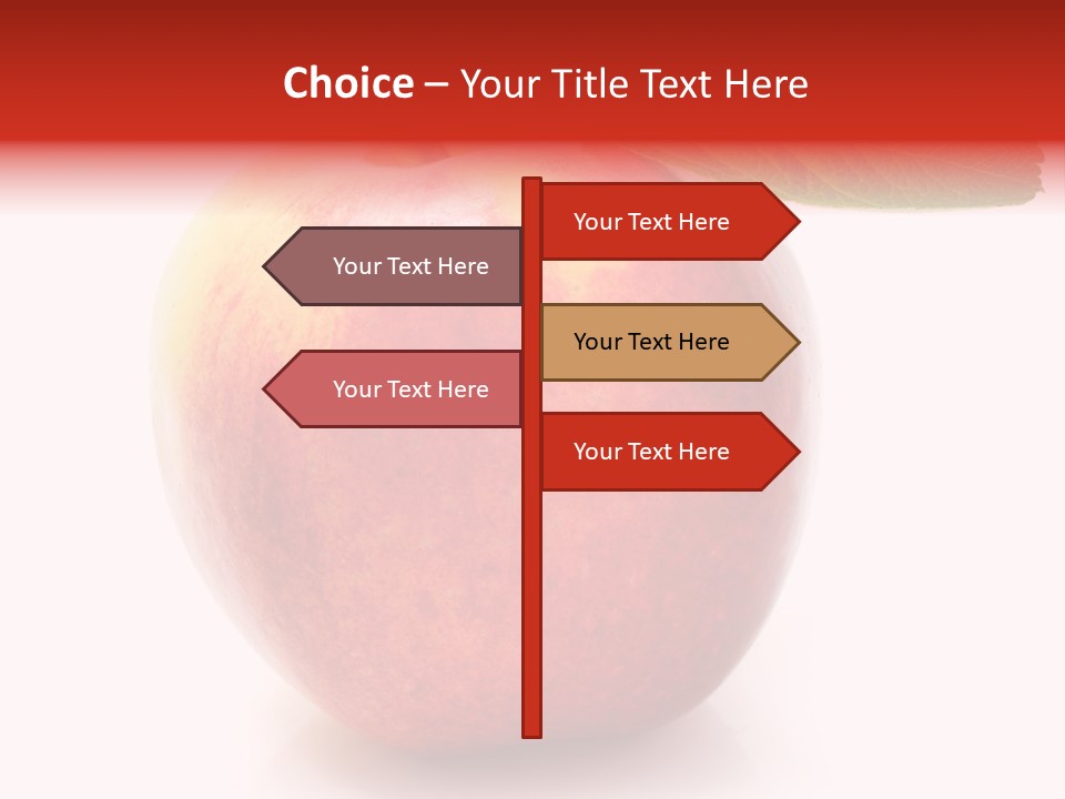 Healthy Leaf Apple PowerPoint Template