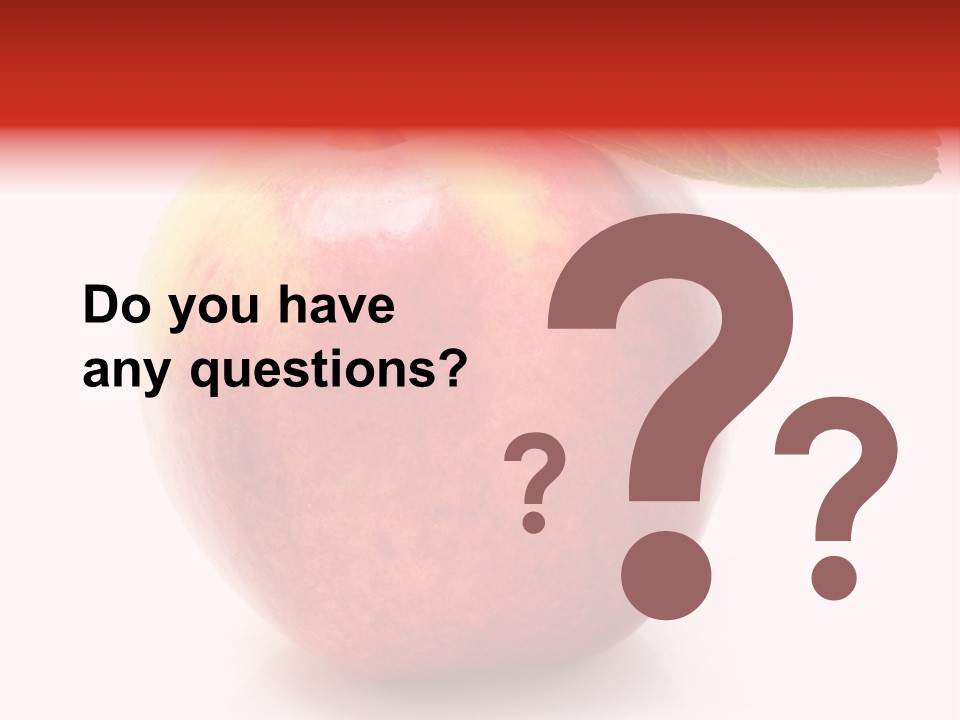 Healthy Leaf Apple PowerPoint Template