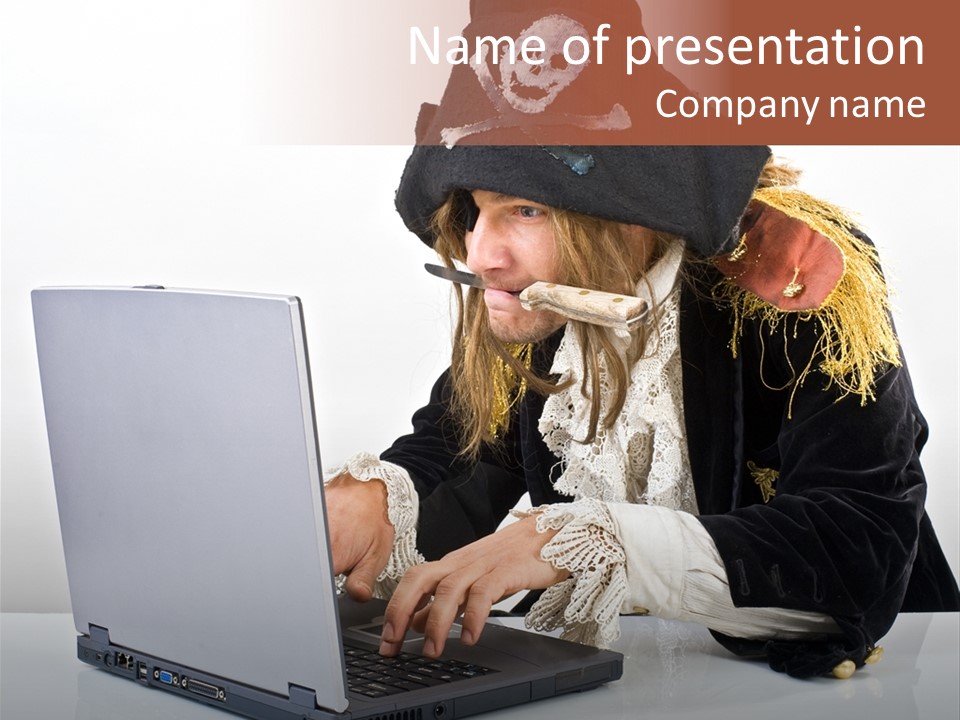 Indoor Screen Head PowerPoint Template