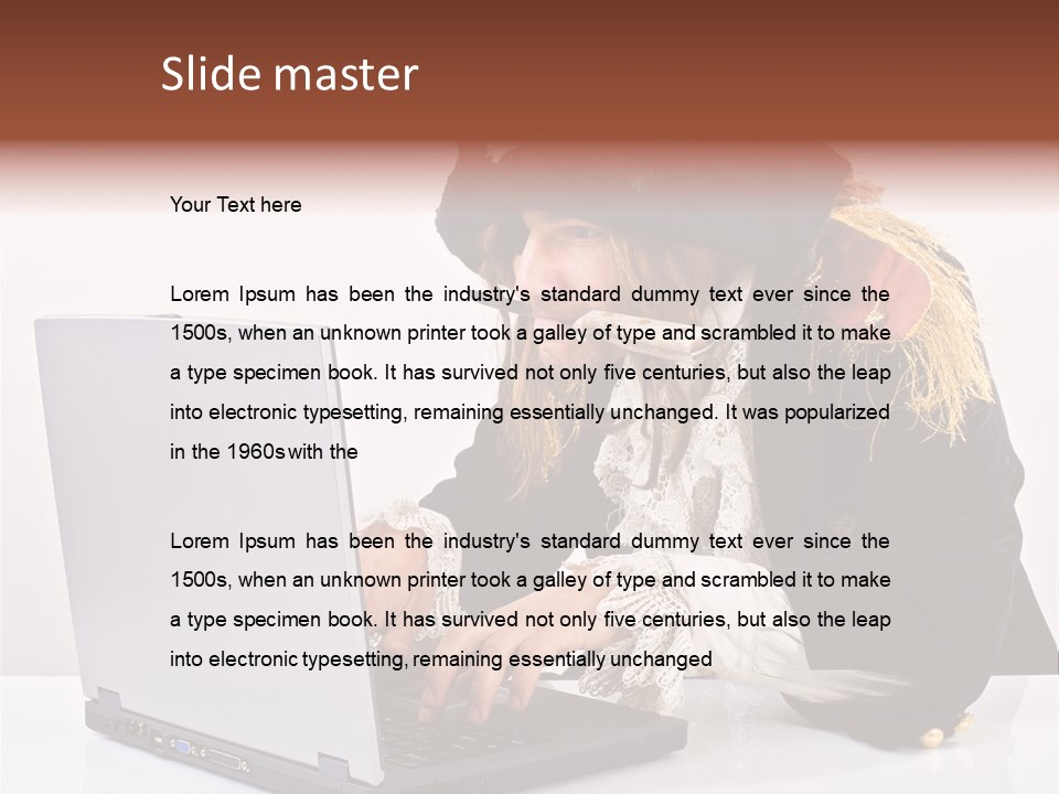 Indoor Screen Head PowerPoint Template