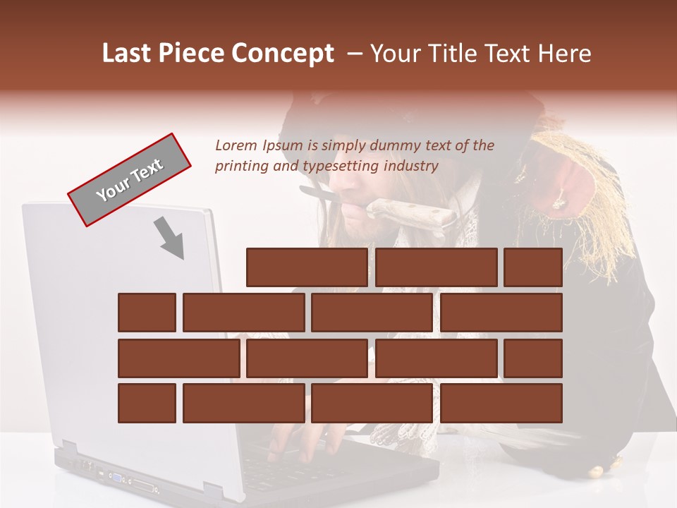 Indoor Screen Head PowerPoint Template