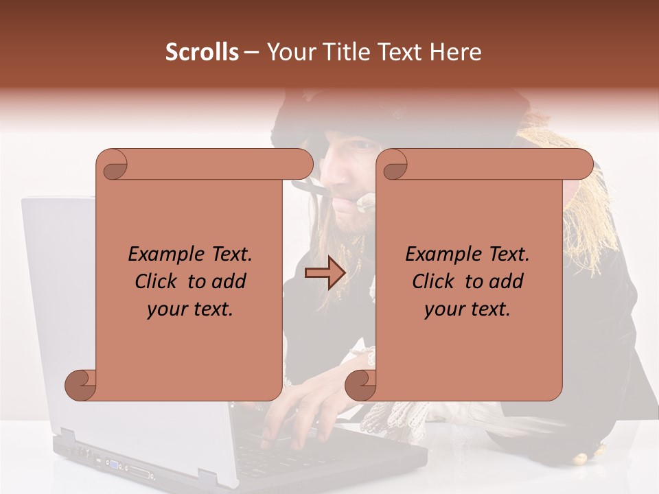 Indoor Screen Head PowerPoint Template