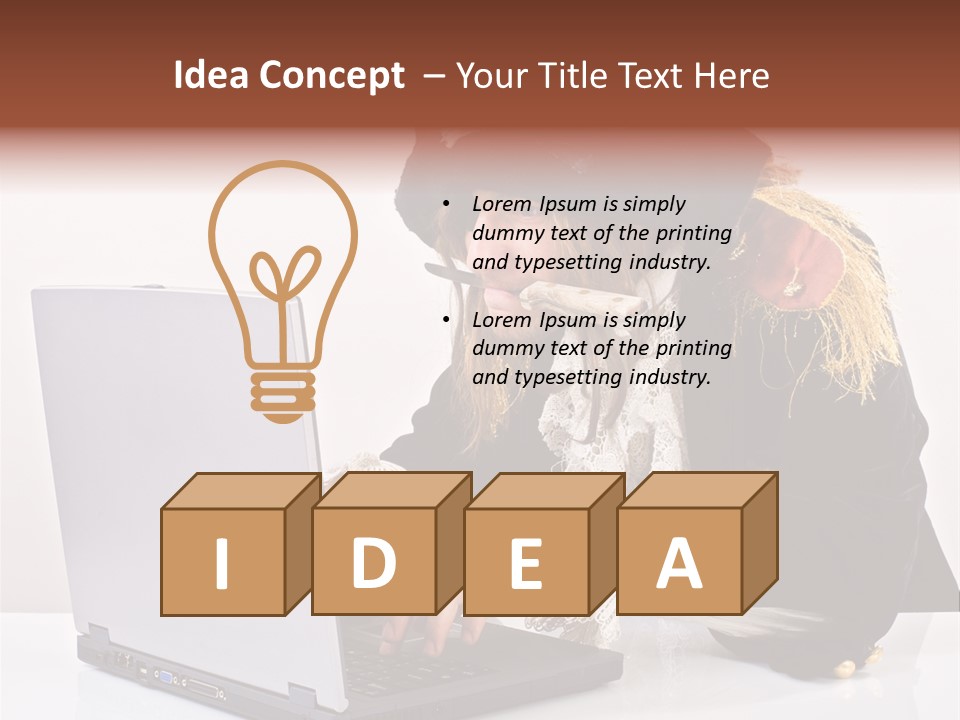 Indoor Screen Head PowerPoint Template