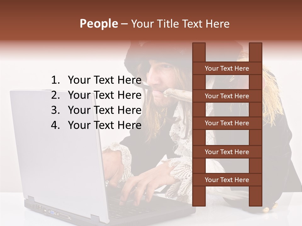 Indoor Screen Head PowerPoint Template