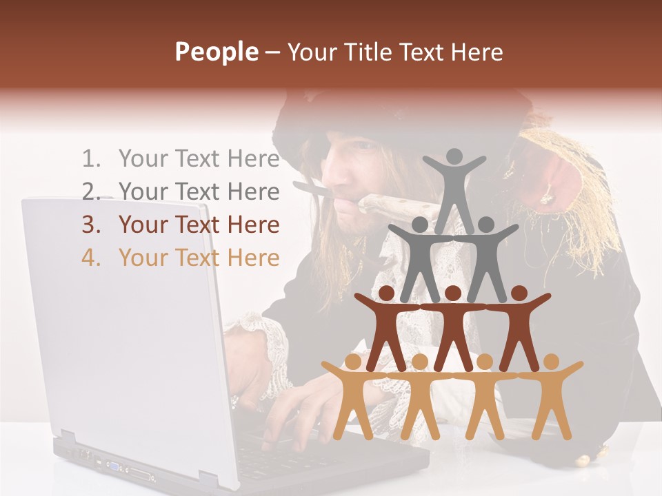 Indoor Screen Head PowerPoint Template