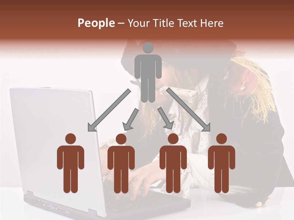 Indoor Screen Head PowerPoint Template