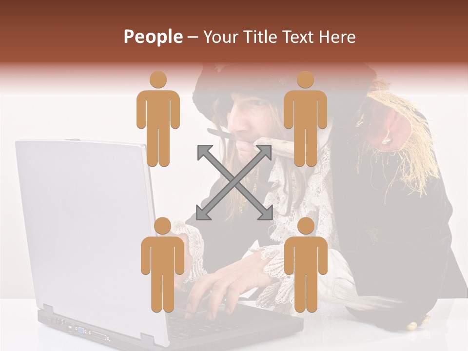 Indoor Screen Head PowerPoint Template