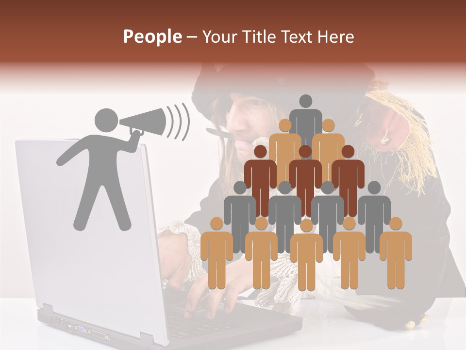 Indoor Screen Head PowerPoint Template