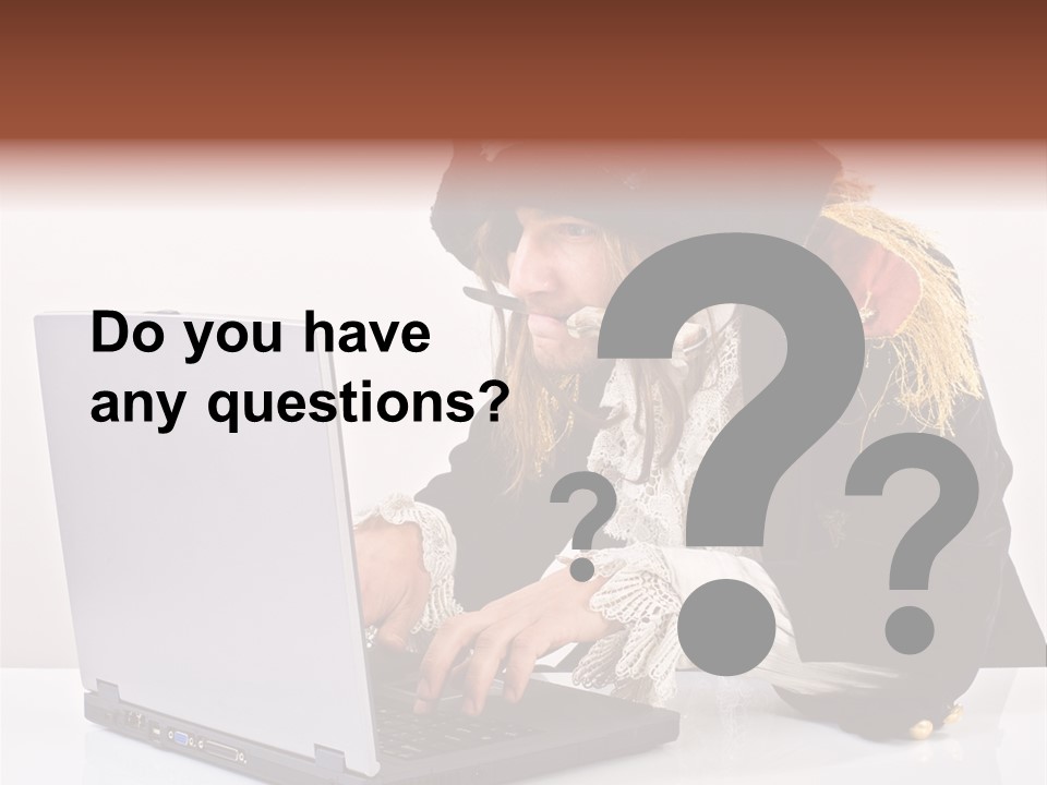 Indoor Screen Head PowerPoint Template