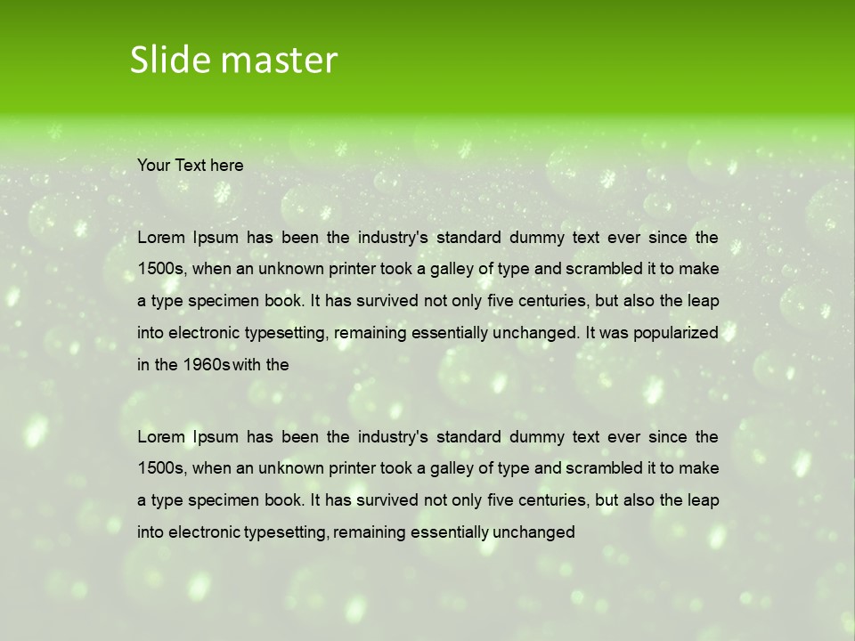 Wet Fibre Macro PowerPoint Template