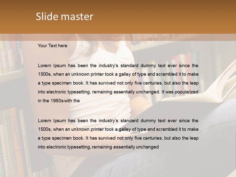 Beautiful Life Library PowerPoint Template