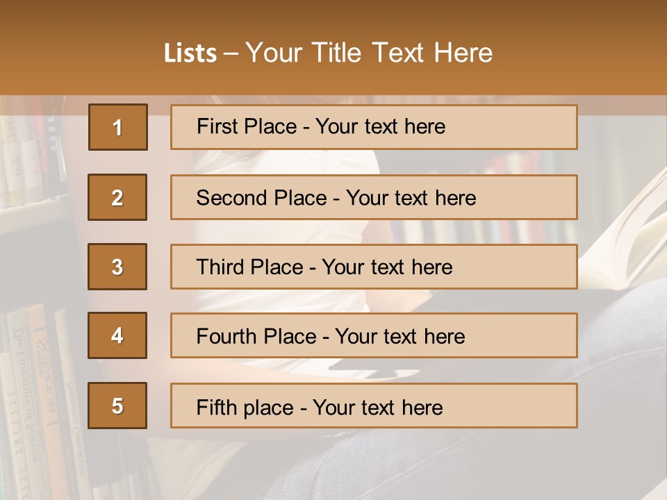 Beautiful Life Library PowerPoint Template