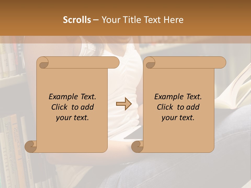 Beautiful Life Library PowerPoint Template