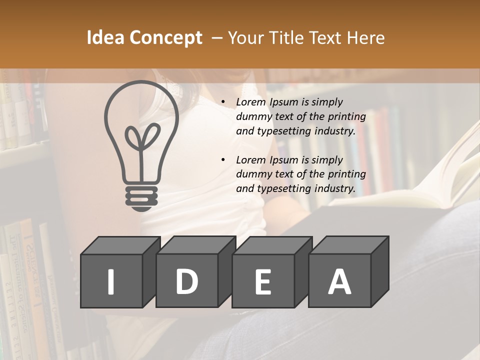 Beautiful Life Library PowerPoint Template