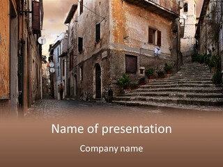 European Stone Beautiful PowerPoint Template