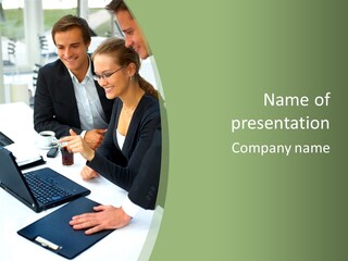 Laptop Contract Contemporary PowerPoint Template