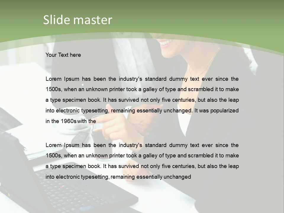 Laptop Contract Contemporary PowerPoint Template
