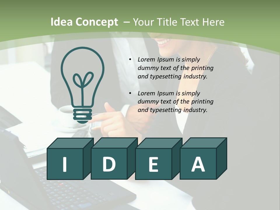 Laptop Contract Contemporary PowerPoint Template