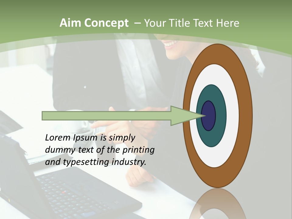 Laptop Contract Contemporary PowerPoint Template