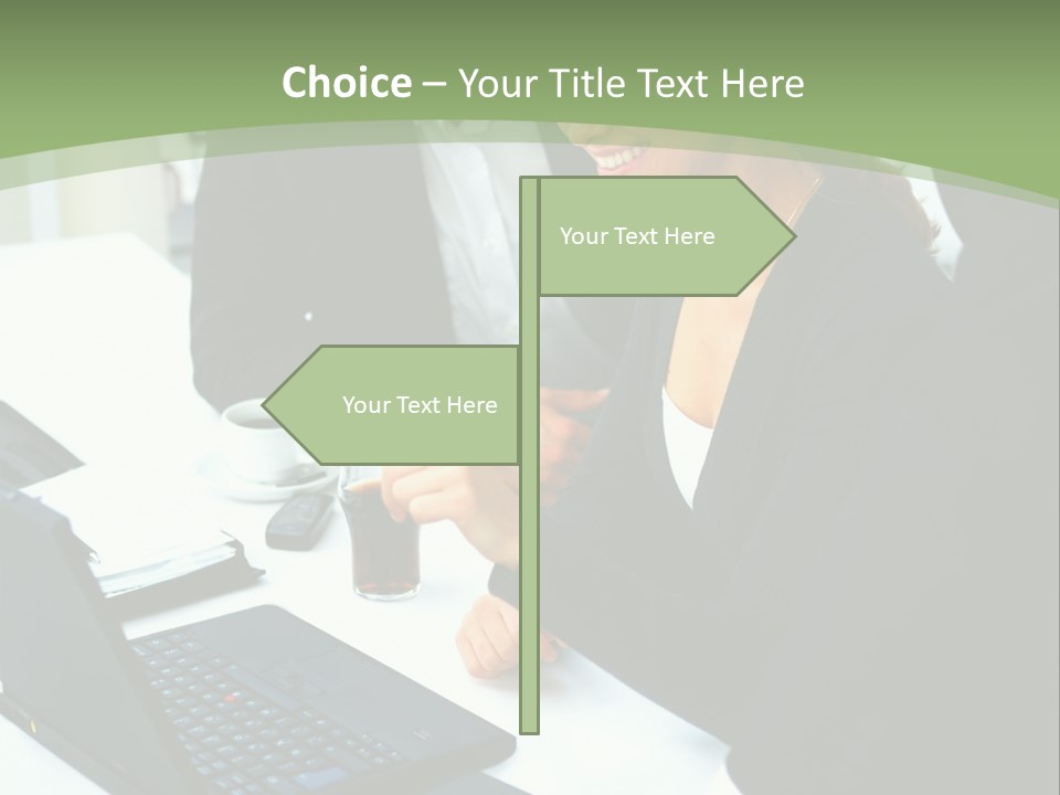 Laptop Contract Contemporary PowerPoint Template