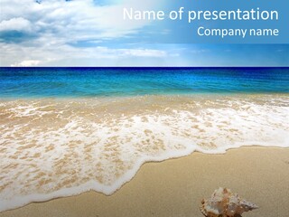 Lagoon Air Beach PowerPoint Template