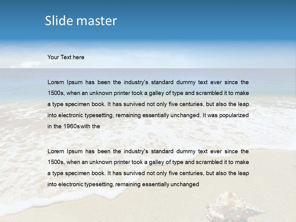 Lagoon Air Beach PowerPoint Template