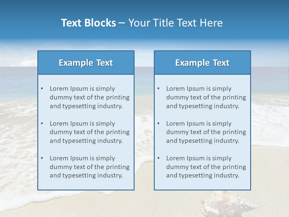 Lagoon Air Beach PowerPoint Template